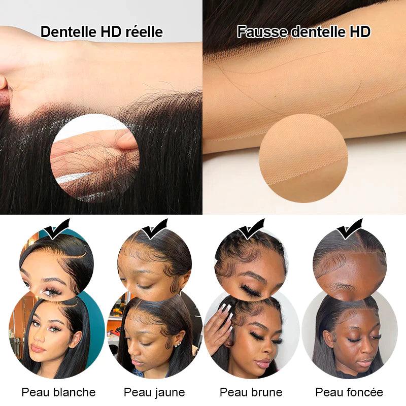 13x4 13x6 HD Lace Front Perruques Cheveux Humains Brésilienne Straight Lisse - hjweavebeauty