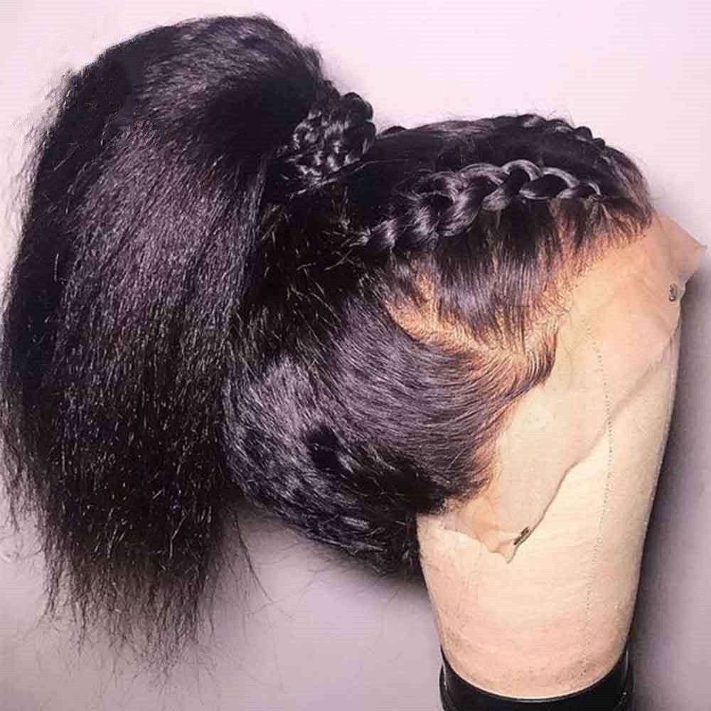 13x4 Lace Front Perruques Cheveux Humains Brésilienne Kinky Straight - hjweavebeauty