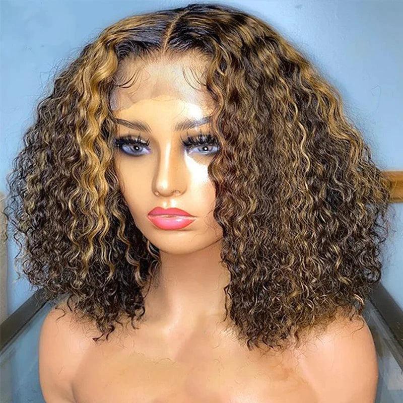 2 Brésilien Bouclé Perruques de Cheveux Humains Grande Vente Prix de gros - hjweavebeauty