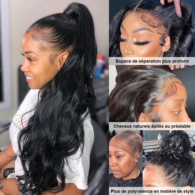 360 Lace Front Perruques Cheveux Humains Brésilienne Body Wave Tissage - hjweavebeauty