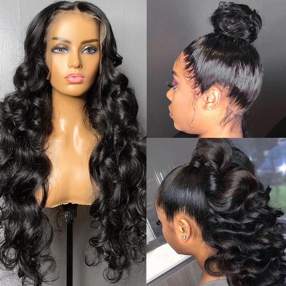 360 Lace Front Perruques Cheveux Humains Brésilienne Natural Wave Tissage - hjweavebeauty