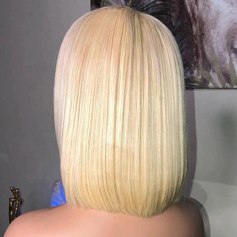 4 Perruque Frange Cheveux Humains Brésiliens Lisse - hjweavebeauty