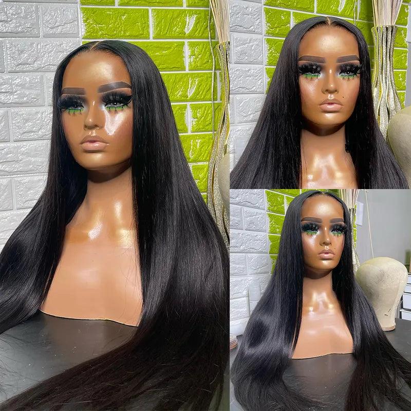 4x4 Perruques Cheveux Humains Lace Closure Brésilien Lisse - hjweavebeauty