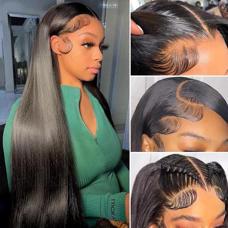 4x4 Perruques Cheveux Humains Lace Closure Brésilien Lisse - hjweavebeauty