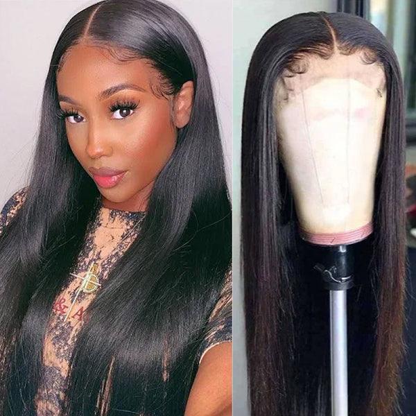 4x4 Perruques Cheveux Humains Lace Closure Brésilien Lisse - hjweavebeauty