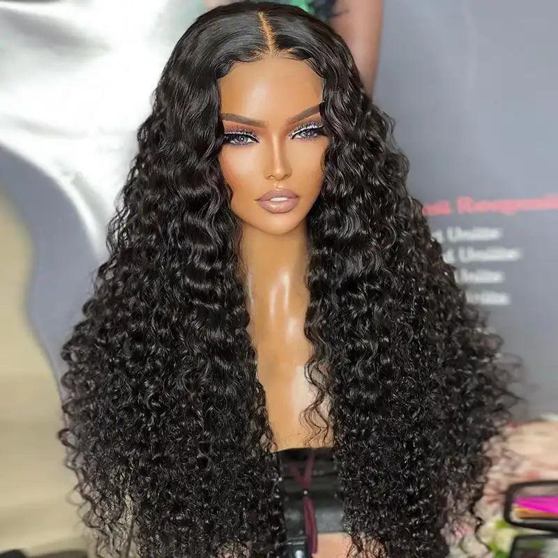 5X5 Glueless Perruque Sans Colle Wear Go Cheveux Humains Brésilien Bouclé - hjweavebeauty