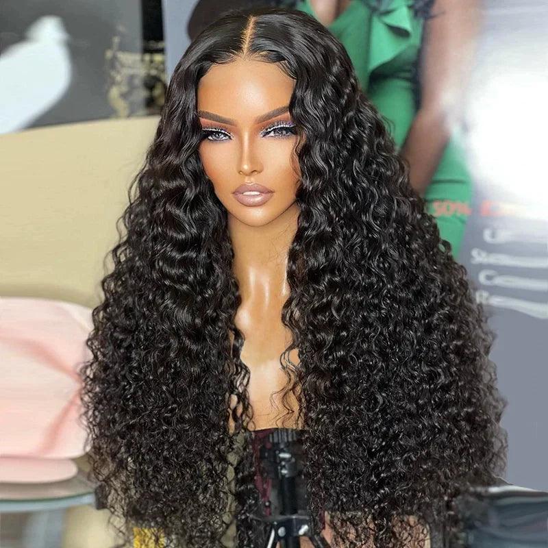 5X5 Glueless Perruque Sans Colle Wear Go Cheveux Humains Brésilien Bouclé - hjweavebeauty