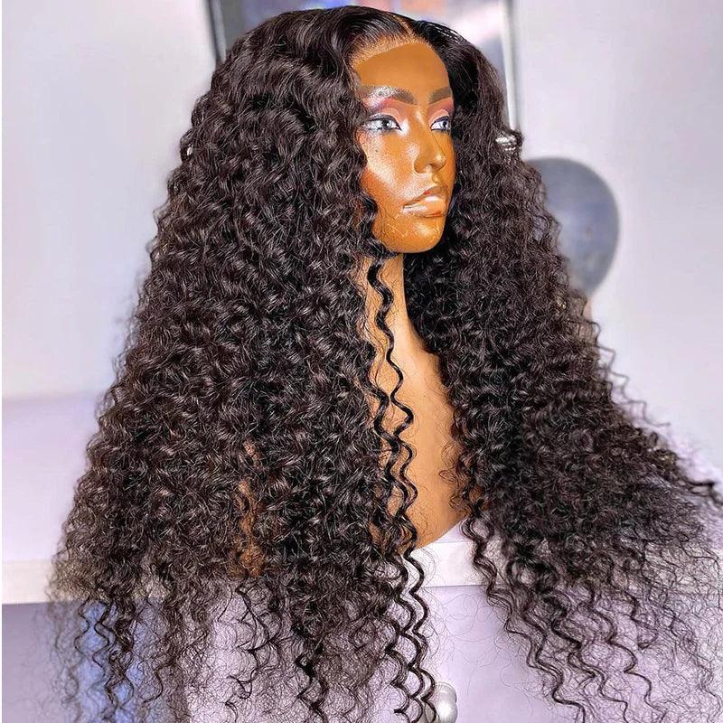 5X5 Glueless Perruque Sans Colle Wear Go Cheveux Humains Brésilien Bouclé - hjweavebeauty