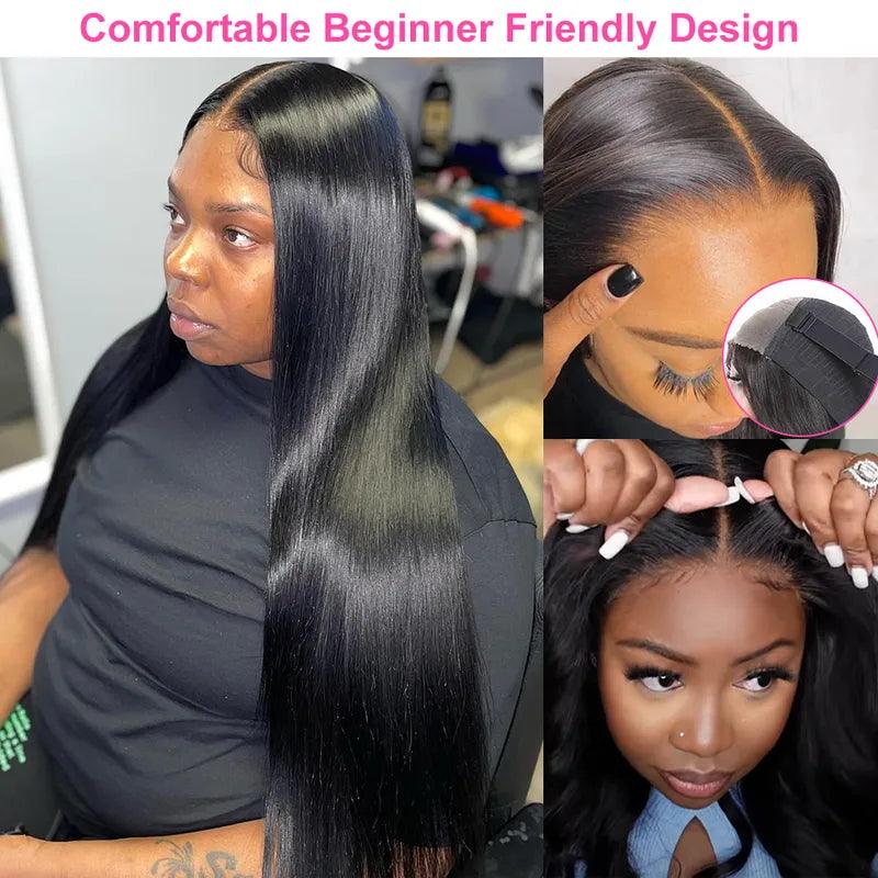 7X5 Glueless Upgraded Bleached Knots Wear Go Lisse Perruque cheveux humains - hjweavebeauty