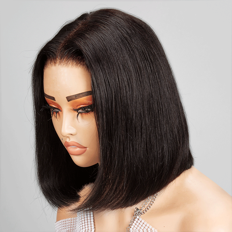 9x6 Glueless Soyeux Lisse Bob Perruque Sans Colle Nœuds Cheveux