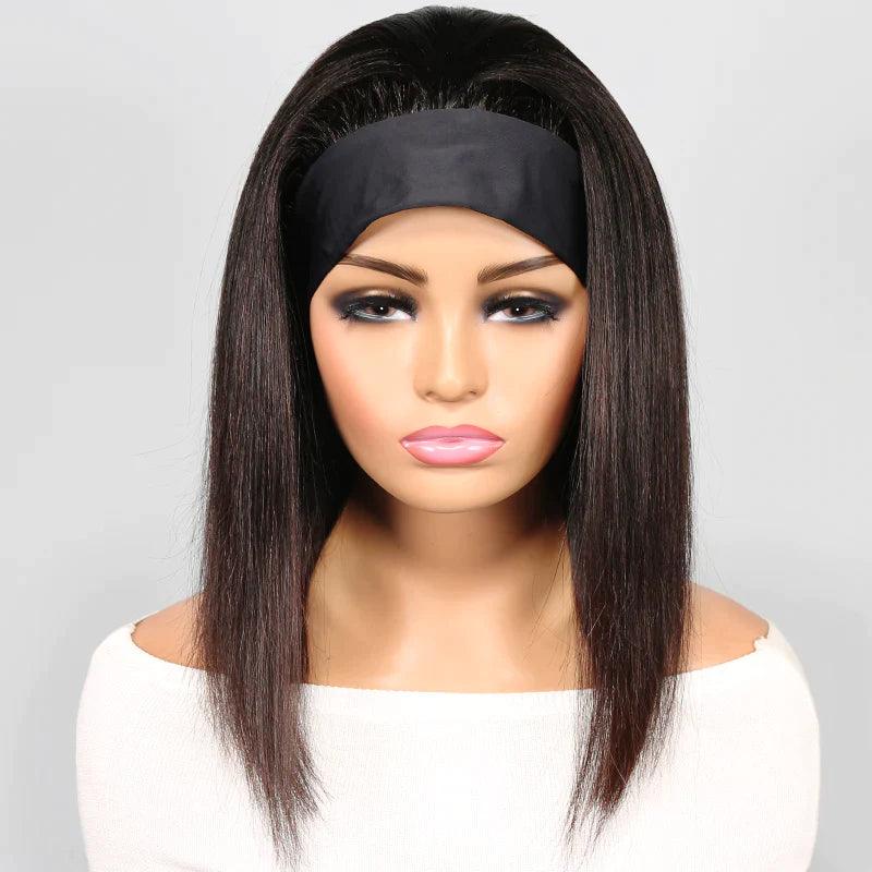 Bandeau Perruque Bob Cheveux Humains Brésiliens Straight - hjweavebeauty