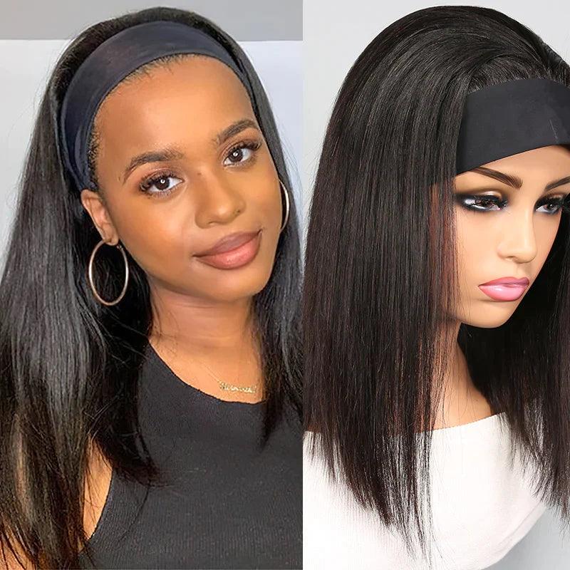 Bandeau Perruque Bob Cheveux Humains Brésiliens Straight - hjweavebeauty