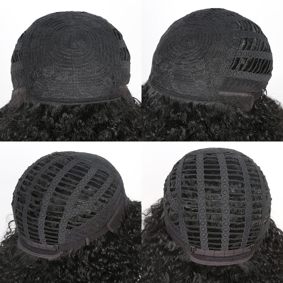 Frange Perruque Bob Cheveux Humains Brésiliens Curly - hjweavebeauty