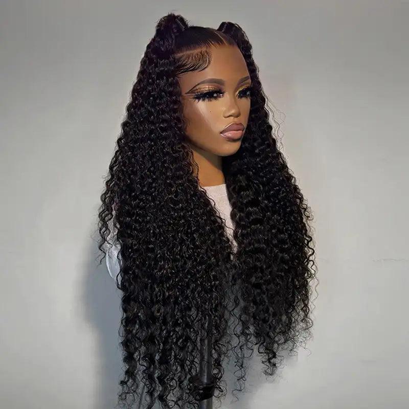 Glueless Bleached Knots Wear Go Loose Bouclé Perruque Cheveux Humains - hjweavebeauty