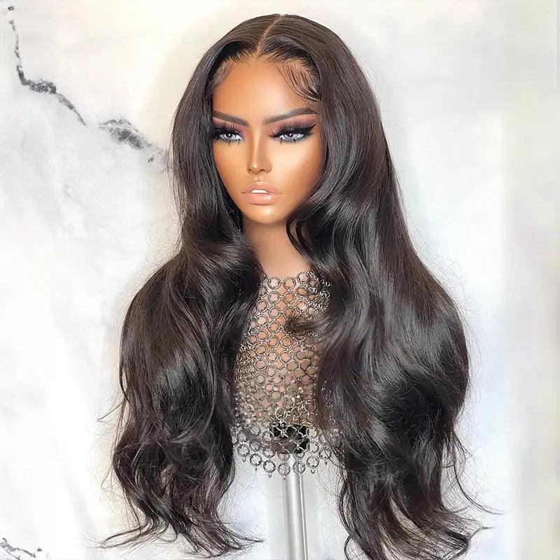 Glueless Bleached Knots Wear Go Ocean Wave Perruque Cheveux Humains - hjweavebeauty