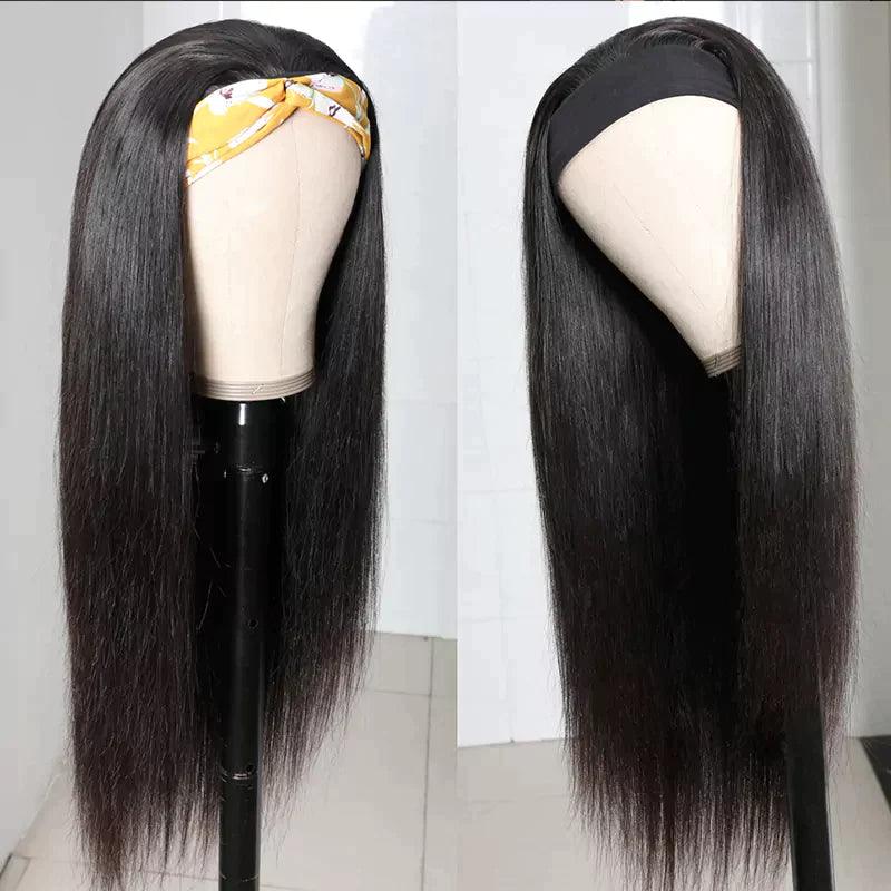 Perruque Bandeau Cheveux Humains Brésiliens Straight - hjweavebeauty