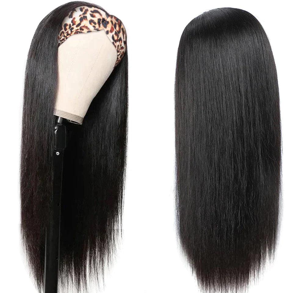 Perruque Bandeau Cheveux Humains Brésiliens Straight - hjweavebeauty