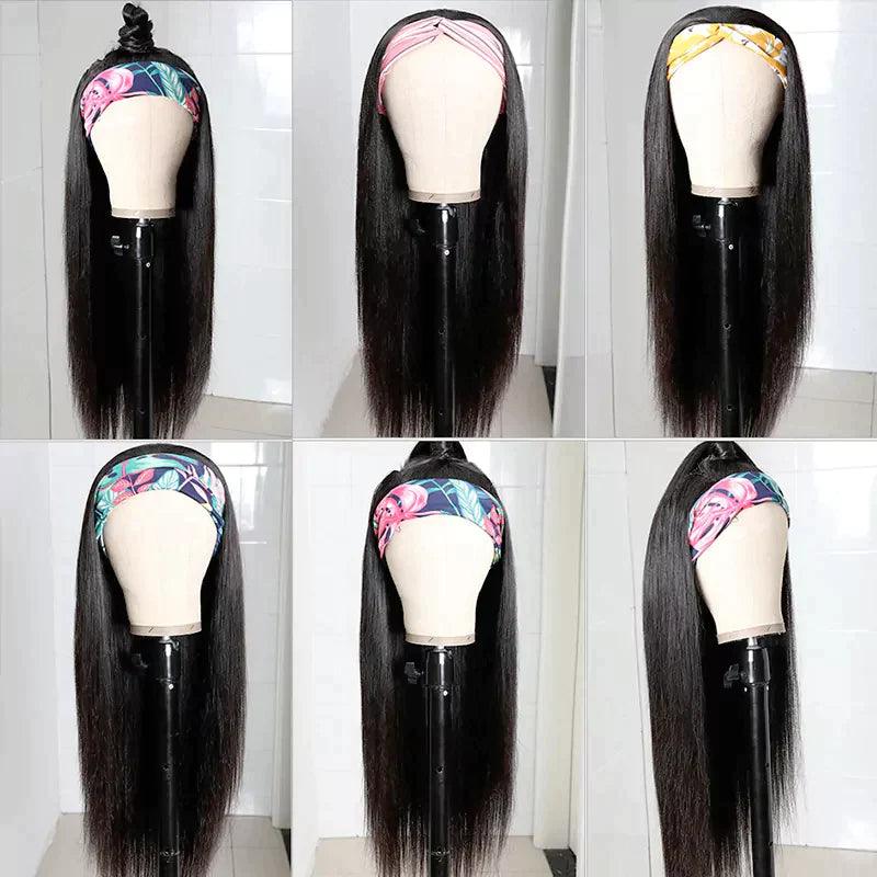 Perruque Bandeau Cheveux Humains Brésiliens Straight - hjweavebeauty