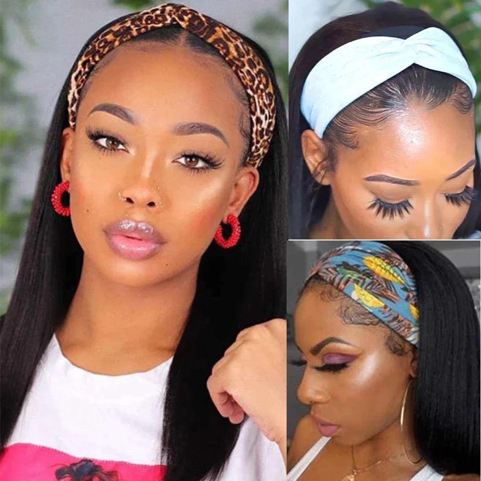 Perruque Bandeau Cheveux Humains Brésiliens Straight - hjweavebeauty