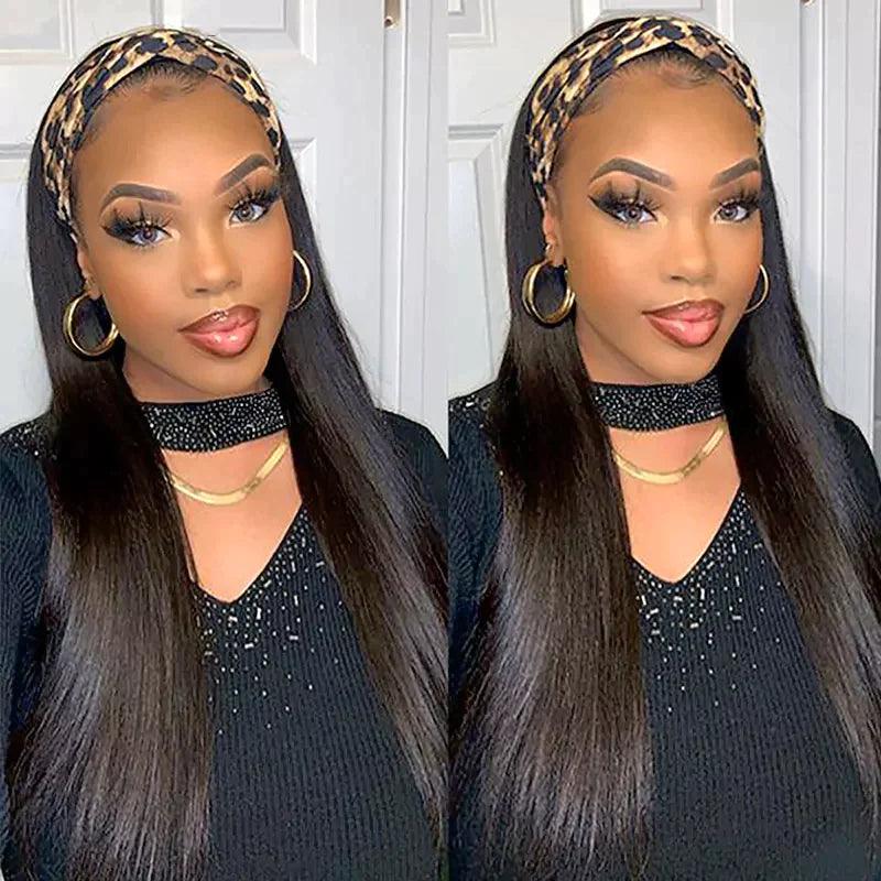 Perruque Bandeau Cheveux Humains Brésiliens Straight - hjweavebeauty