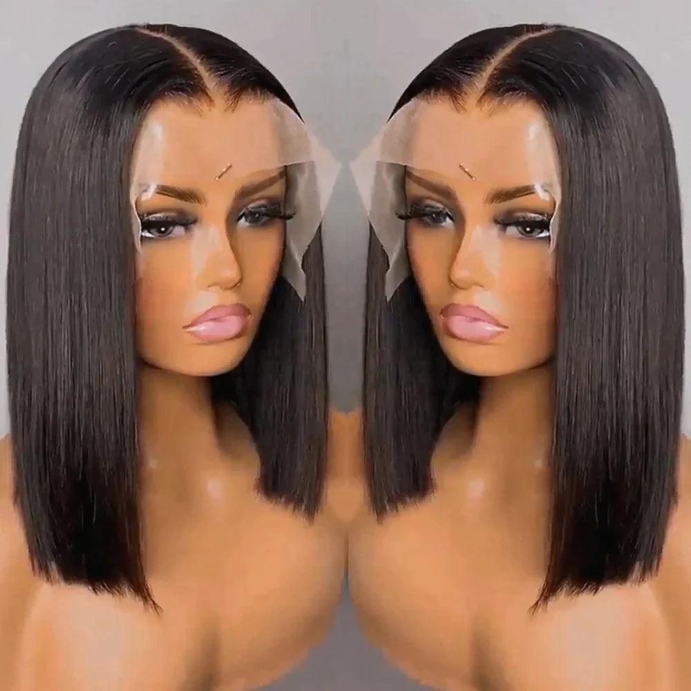 Perruque Courte Brésilienne Straight Bob Cheveux Humains - hjweavebeauty