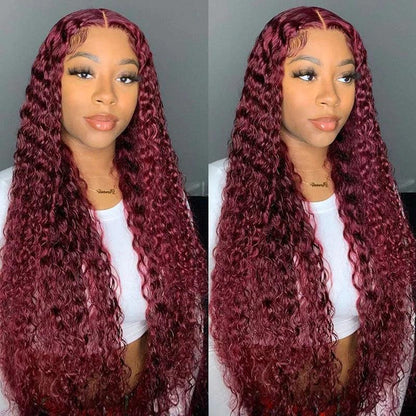 13x4 99J Lace Front Perruques Cheveux Humains Brésilien Bouclé - hjweavebeauty