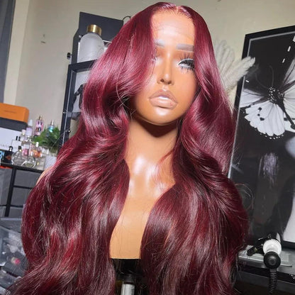 13x4 99J Lace Front Perruques Cheveux Humains Brésilien Tissage Body Wave - hjweavebeauty