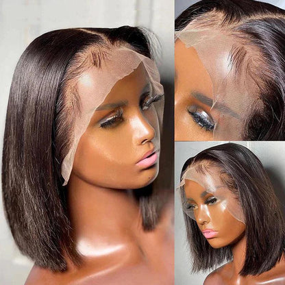 13x4 Bob Perruque En Dentelle Sur Le Devant En Cheveux Humains (Un Paquet Comprend 2 Perruques) - hjweavebeauty