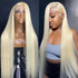 13x4 Perruques Blondes Droites Brésiliennes En Cheveux Humains - hjweavebeauty