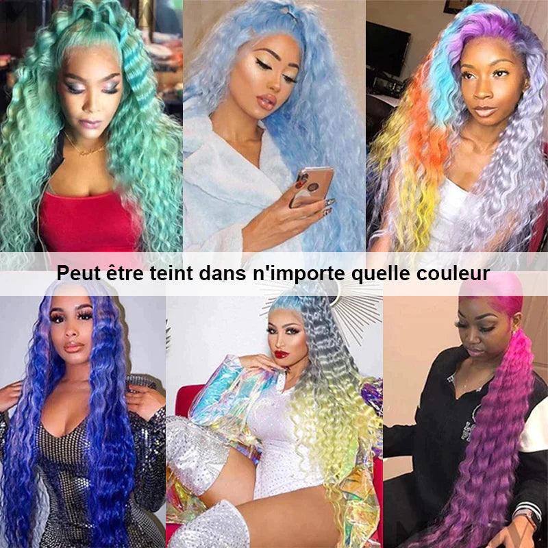 13x4 Perruques Colorées En Cheveux Humains Blond Foncé Brésilien Bouclé - hjweavebeauty