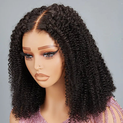 9x6 Glueless Rebondissant Bob Kinky Curly Perruque Sans Colle 3s Wear Go