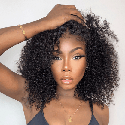 9x6 Glueless Rebondissement Kinky Curly Perruque Sans Colle 250%Densité