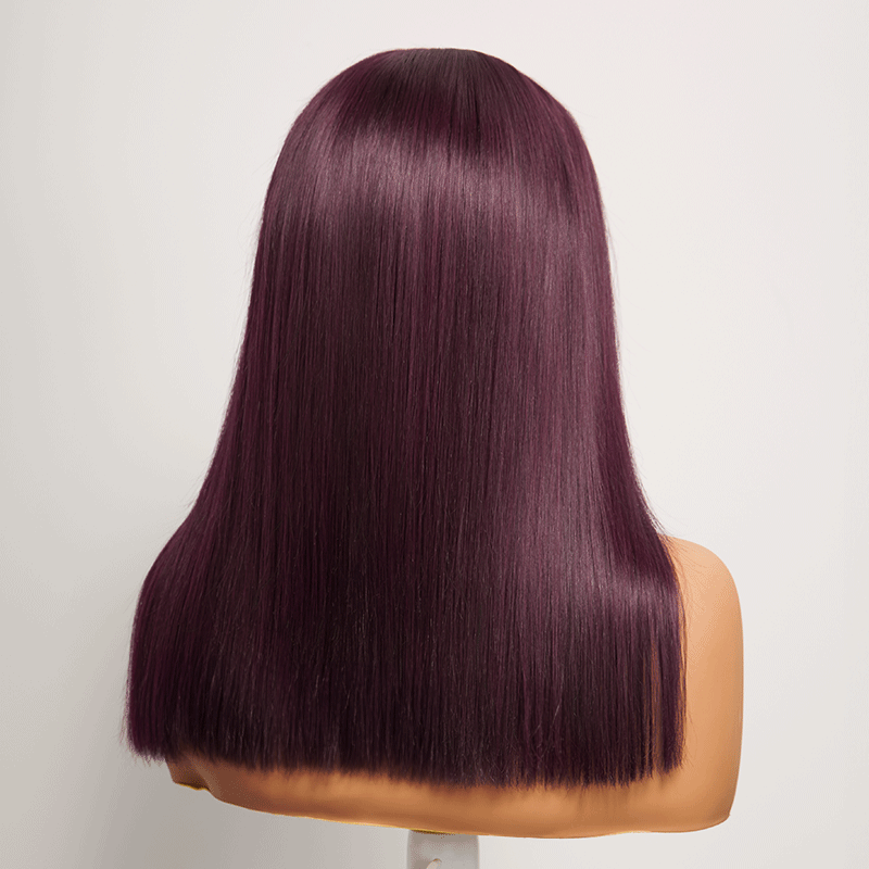 5x5 Glueless Dégradé Couleur 99J Bob Perruque Sans Colle Wear Go Lisse