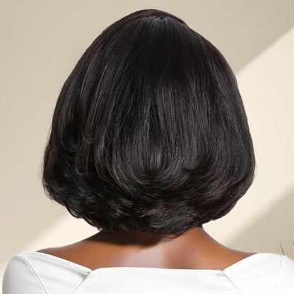 9x6 Couche C Partie Glueless Brun Blond Mixte/Naturel Bob Sans Colle