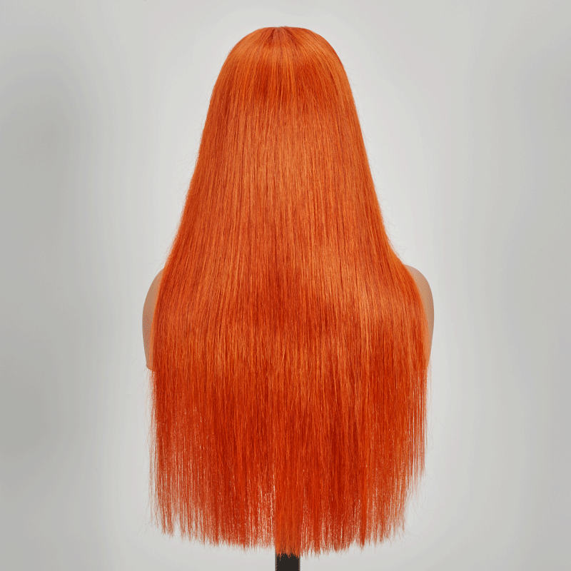 9x6 Glueless Attraction Du Regard Couleur Gingembre Perruque Sans Colle Lisse