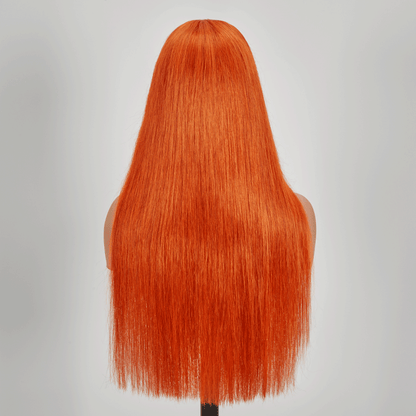 9x6 Glueless Attraction Du Regard Couleur Gingembre Perruque Sans Colle Lisse