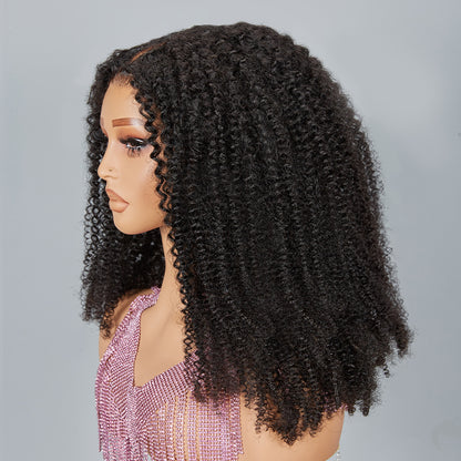 9x6 Glueless Kinky Curly Dentelle Pré-découpée Perruque Sans Colle