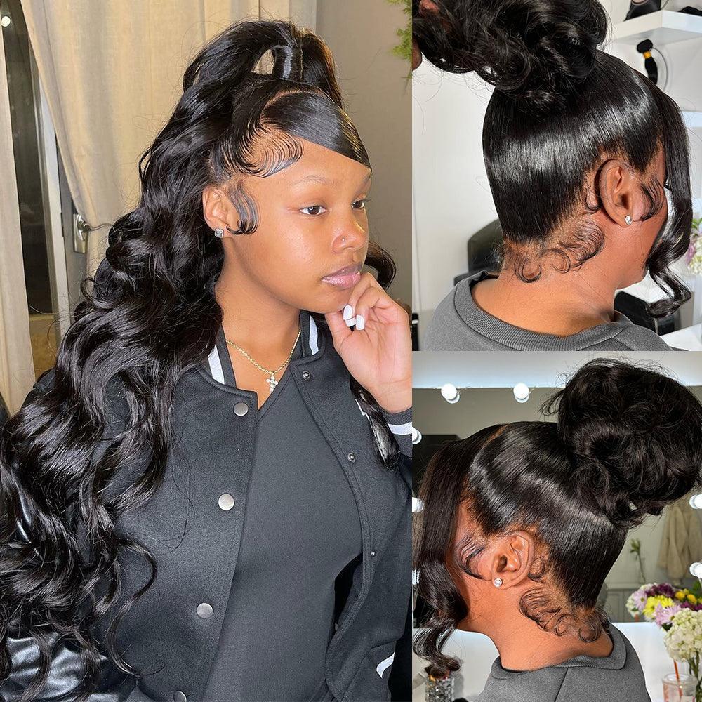 360 Lace Front Perruques Cheveux Humains Brésilienne Body Wave Tissage - hjweavebeauty