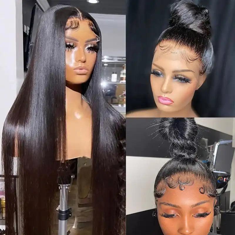 360 Lace Front Perruques Cheveux Humains Brésilienne Lisse - hjweavebeauty