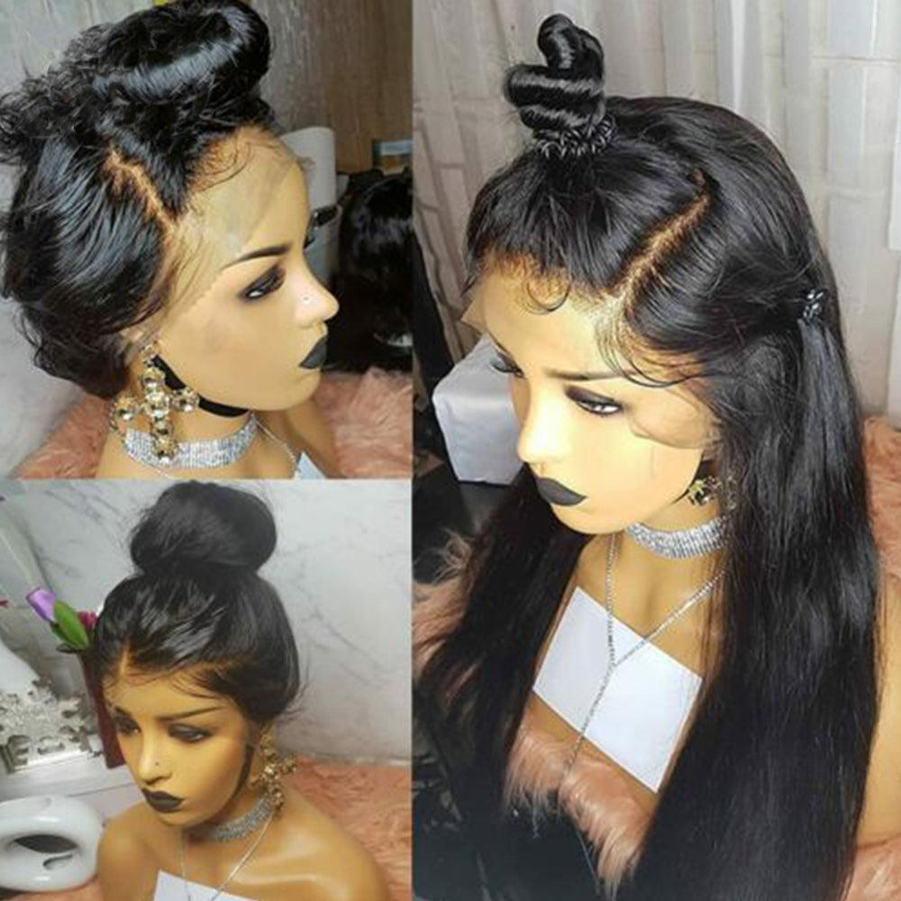 360 Lace Front Perruques Cheveux Humains Brésilienne Lisse - hjweavebeauty