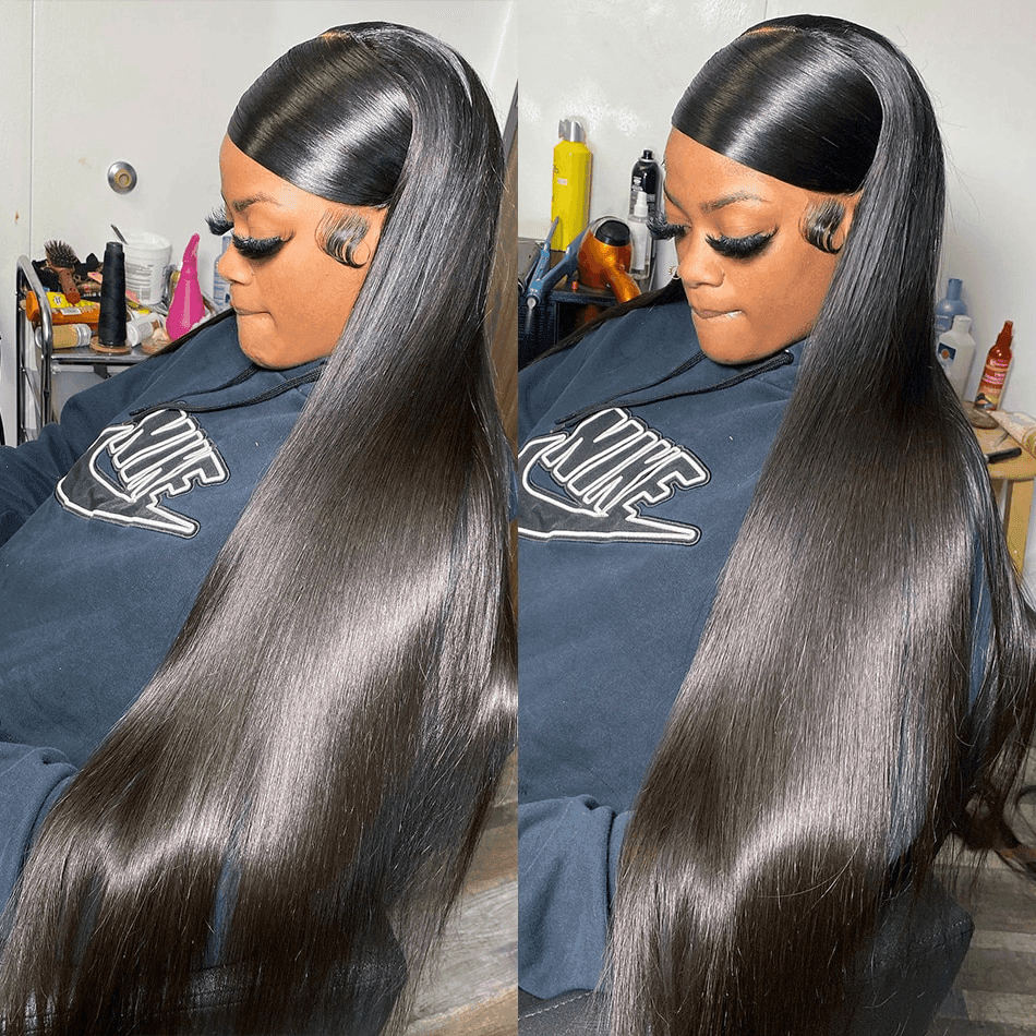 360 Lace Front Perruques Cheveux Humains Brésilienne Lisse - hjweavebeauty