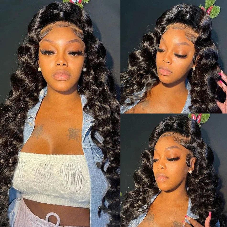 360 Lace Front Perruques Cheveux Humains Brésilienne Natural Wave Tissage - hjweavebeauty