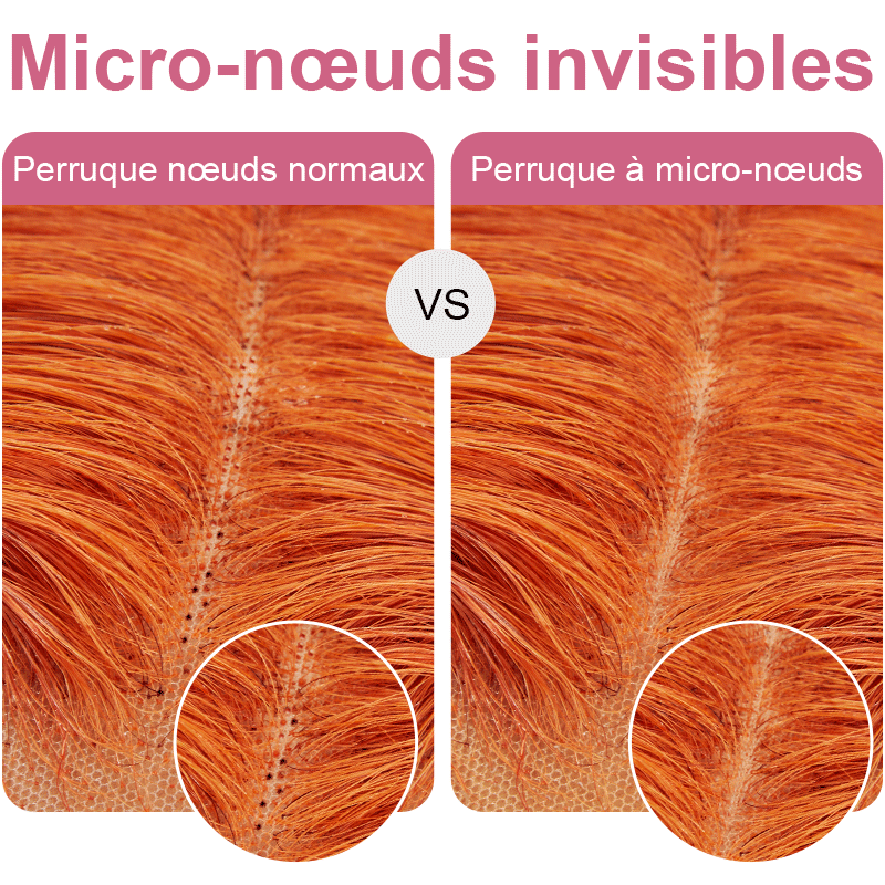 9x6 Glueless Attraction Du Regard Couleur Gingembre Perruque Sans Colle Lisse
