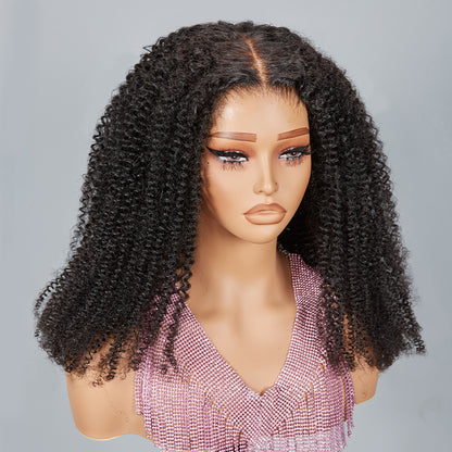 9x6 Glueless Kinky Curly Dentelle Pré-découpée Perruque Sans Colle