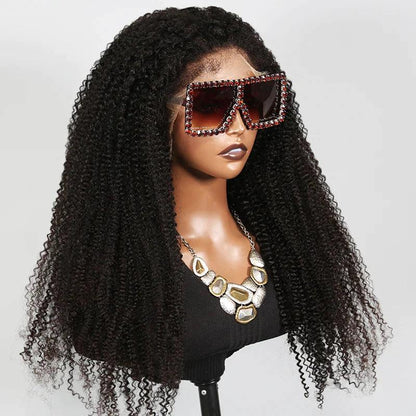 4C edges wig perruque cheveux humains bouclés HD perruque frontale dentelle - hjweavebeauty