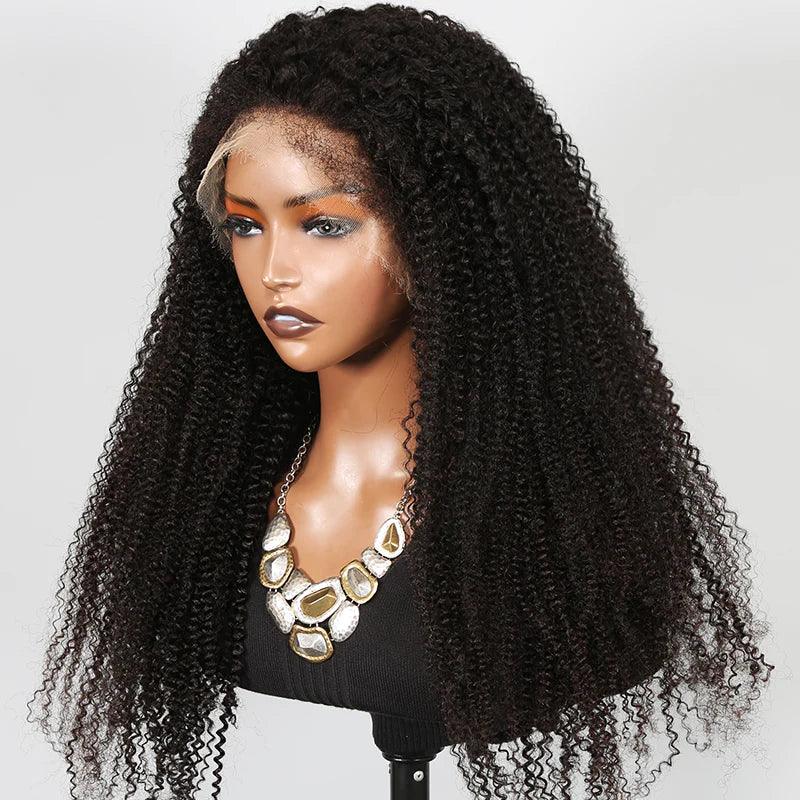 4C edges wig perruque cheveux humains bouclés HD perruque frontale dentelle - hjweavebeauty