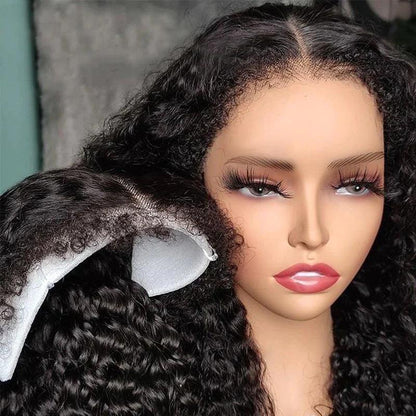 4C edges wig perruque cheveux humains bouclés HD perruque frontale dentelle - hjweavebeauty