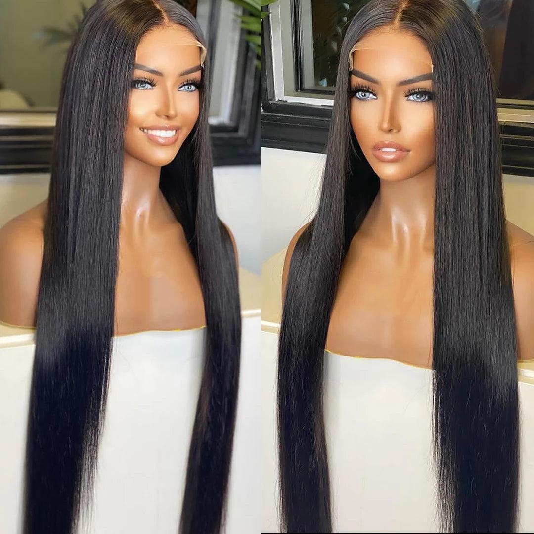 4x4 Perruques Cheveux Humains Lace Closure Brésilien Lisse - hjweavebeauty