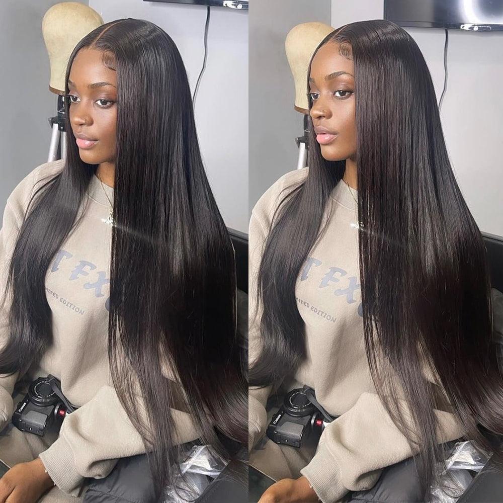4x4 Perruques Cheveux Humains Lace Closure Brésilien Lisse - hjweavebeauty