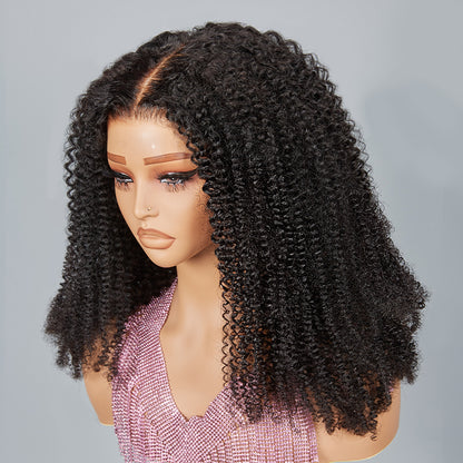9x6 Glueless Kinky Curly Dentelle Pré-découpée Perruque Sans Colle